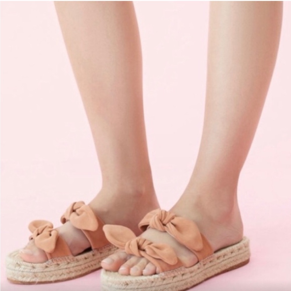 Loeffler Randall Pink Suede Platform Sandals Size 37